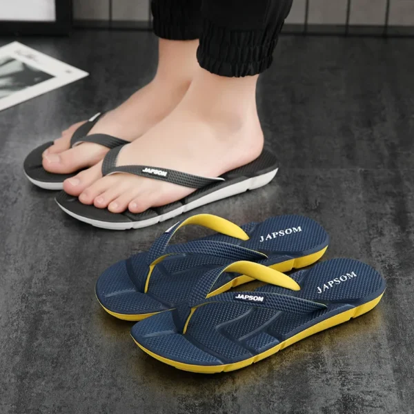 Männer Hausschuhe Sommer Neue 2025, EVA Weichen sohlen Rutschen Sandalen Indoor Outdoor Walking Strand Schuhe Flip-Flops Herren Schuhe 4