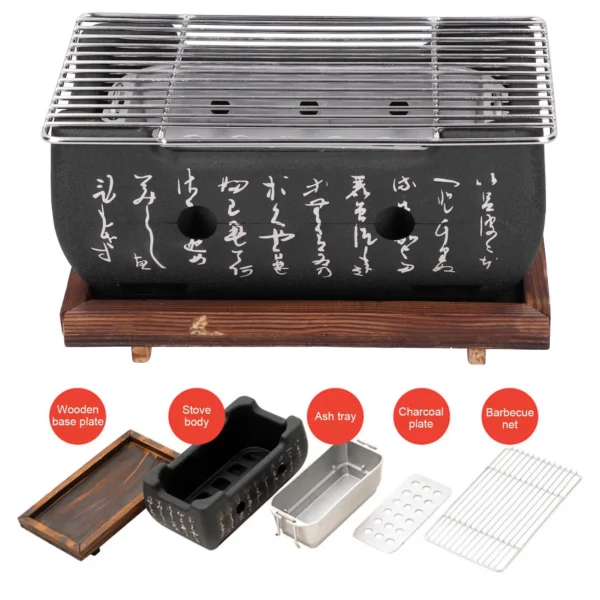 Japanischer Grill Grill Mini Haushalt Aluminium legierung Holzkohle Grill ofen Ofen Zubehör