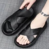 Trendige Herren-Hausschuhe, Sandalen, Strandschuhe, Sommer, offene Zehen, lässige Sandalen, Outdoor-Hausschuhe, weicher Boden, bequem, rutschfest 5