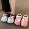 Farbverlauf dicken Boden atmungsaktive Sandalen weiblichen Sommer draußen tragen Mode Cartoon Zubehör DIY Erhöhung rutschfeste Sandalen 2