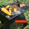 Faltbarer Holzkohlegrill, ultradünn, tragbar, Grill, leicht, einfacher Grill zum Kochen im Freien, Camping, Wandern 3