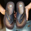 2023 neue Sommer hand gefertigte Leder pantoffeln trend ige Mode Herren Flip-Flops im Freien atmungsaktive bequeme Männer und einfache Sandalen 6