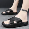 Trendige Herren-Hausschuhe, Sandalen, Strandschuhe, Sommer, offene Zehen, lässige Sandalen, Outdoor-Hausschuhe, weicher Boden, bequem, rutschfest 3