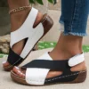 Damen Sandalen Soft Heels Sandalen Damen Peep Toe Sommerschuhe Leichte Keile Schuhe mit Absatz Damenschuhe Sommersandalen 3