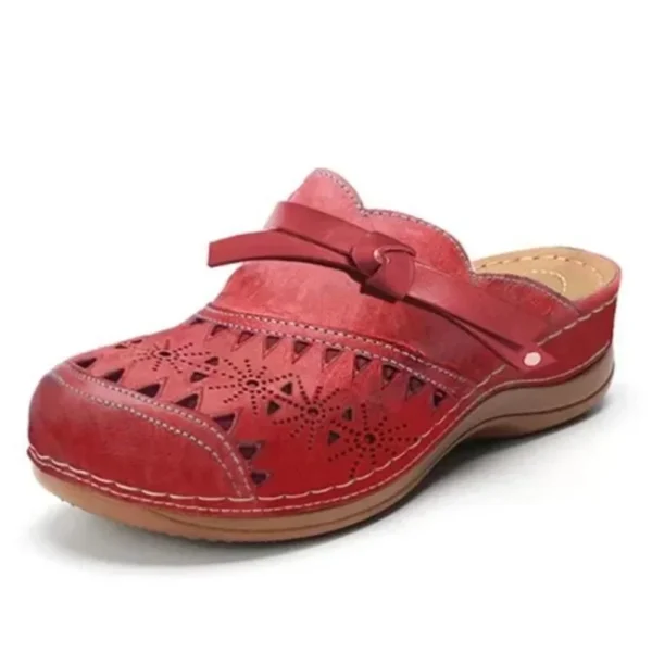Damen-Sommer-Sandalen mit flacher runder Zehenpartie, 2024, neue Retro-Knopf-Sandalen, bequeme Mary Jane, bequeme Schuhe für Damen 3