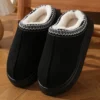 Neue Mode Flauschige Plattform Hausschuhe für Frauen 2024 Winter Plüsch Warme Baumwolle Schuhe Frau Komfort Rutschfeste Unisex Hause Hausschuhe 5