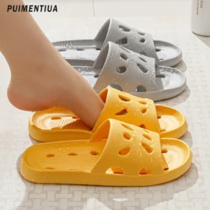 SALE Badezimmer-Hausschuhe, schnell trocknend, für die Dusche, ausgehöhlt, wasserdicht, für den Innenbereich, Sommersohle, Eva-Schuhe, rutschfeste Flip-Flops für Männer und Frauen