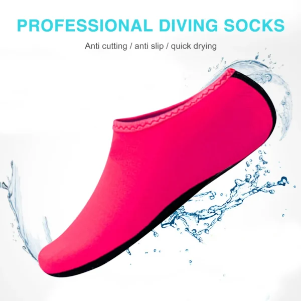Aqua-Tauchsocken, Schwimmen, Tauchsocken, Slipper, rutschfeste Wasserschuhe, Sommer, Strand, Sandale, flacher Schuh für Wassersport, Damen und Herren 3