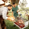 Säulengrill, Trichter, Grill, Holzkohlegrill mit Edelstahl-Regal, Grill, Garten, Outdoor, Camping, tragbarer Grill 4