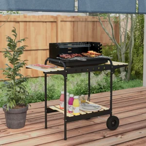 Out sunny Grill Holzkohle mit Rädern höhen verstellbarer Grill