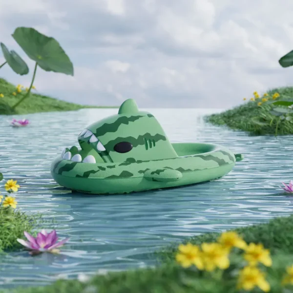 Frauen Shark Hausschuhe Klöppel flip-flops Haus Wolke Plattform Rutschen Sommer Strand Sandalen Männer Männliche Schuhe Fisch Dot Katze Weibliche 2