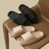 Dicke Plateau-Hausschuhe für Männer, Zuhause, weiche Sohle, Kissen, Rutschen, Sandalen, Damen, Sommer, Strand, rutschfeste Flip-Flops, Badezimmer-Slipper 5