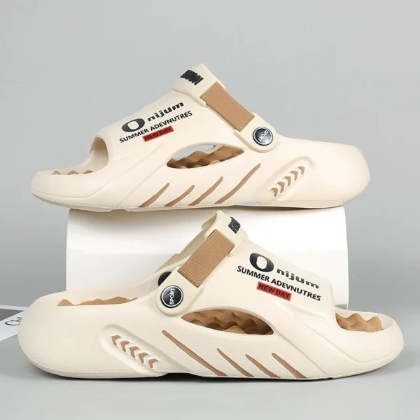 Männer Hausschuhe 2024 Neue Sommer Plattform Rutschen Sandalen EVA Weiche sohle Männer Schuhe Indoor Outdoor Walking Strand Schuhe Flip-flops 4