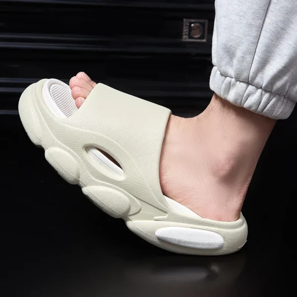 Comwarm Neue Männer Sommer Hausschuhe Dicke Sohle Haus Nicht-slip Bad Dusche Rutschen Outdoor Weiche Wolke Mode Strand Schuh flip-flop 5