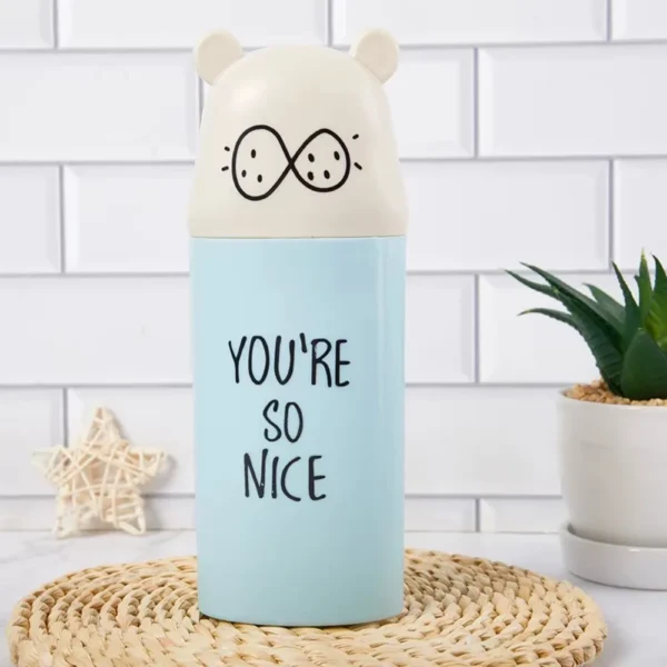 Tragbare Reise Zahnbürste Tasse Cartoon Bär Abdeckung Zahnpasta Halter Badezimmer Organizer Zubehör Zähne Pinsel Lagerung Fall Box 5
