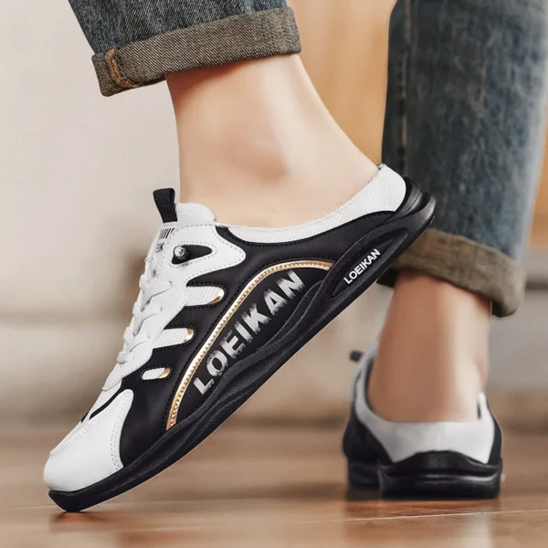 Herren Plus Size Casual Mesh Hausschuhe Sommer atmungsaktive rutschfeste Wanderschuhe Mode Baotou bequeme Outdoor-Sportsandalen 3