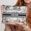 Benutzerdefinierte Name Reise Kosmetik Organizer Frauen Bürobedarf Aufbewahrungstasche Leinwand personalisierte Geschenk Make-up Tasche Federmäppchen Geldbörse 3
