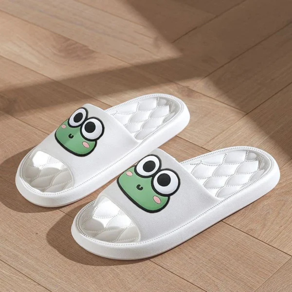 Sommer Strand Rutschen Badezimmer Anti Slip Slipper Rutschfeste Hause Flip-Flops Cartoon Frosch Weiche Sandalen 6