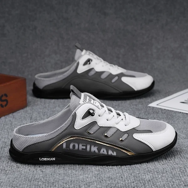 Herren Plus Size Casual Mesh Hausschuhe Sommer atmungsaktive rutschfeste Wanderschuhe Mode Baotou bequeme Outdoor-Sportsandalen 2