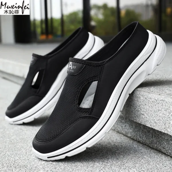 Sommerhausschuhe für Herren, atmungsaktiv, Freizeitschuhe, weich gepolstert, Papa-Schuhe, leichte Herrenschuhe, kostenloser Versand 5