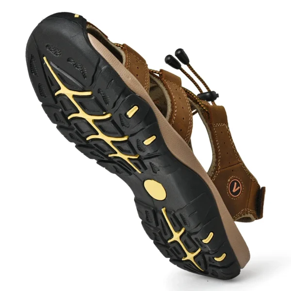 Sommer Männer Sandalen Aus Echtem Leder Herren Casual Schuhe Outdoor Männer Leder Sandalen für Männer Strand Schuhe Römische Schuhe Plus Größe 38-48 5