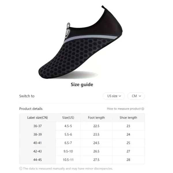 Schnell trocknende Wasserschuhe, rutschfeste Creek-Schuhe, Sommer-Aqua-Strandsandale, flacher Schuh, Seaside-Slipper für Männer und Frauen, Creek-Schuh 2