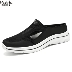 Sommerhausschuhe für Herren, atmungsaktiv, Freizeitschuhe, weich gepolstert, Papa-Schuhe, leichte Herrenschuhe, kostenloser Versand