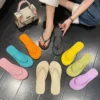 Einfarbig Nicht-slip Freizeit Paar Hausschuhe Frauen Sommer Strand Hausschuhe Outdoor Frauen Flip-Flops Atmungsaktive Strand sandalen frauen 3