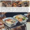 Outdoor Camping BBQ Grill Edelstahl Klappbarbecue Grill Holzofen Campingkocher Holzkohlegrill Camping BBQ Ausrüstung 3