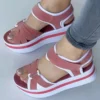 Damen-Sandalen, gemischte Farben, Keilabsatz-Sandalen, Sommer 2025, Schuhe für Damen, Sandalen mit Absatz, Plateau-Sommerschuhe, Damen-Block-Schuhe