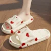Cartoon Bär Graffiti Herz RabbPrint Frauen Hausschuhe Männer Flip-Flops Dicke Weiche EVA Nicht-slip Sommer Sandalen Hause Strand rutschen 2