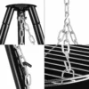 Outdoor BBQ Feuerstelle Schüssel Stativ Hängen Topf Ständer Set Grill Einstellbare Camping Heizung Brenner Leicht Tragen, Hohe 152 cm 6