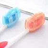 5-teiliges Set Tragbare Reise-Zahnbürstenabdeckung Waschbürstenkappe Hülle Box Reisen Wandern Camping Bürstenkappenhülle YKS Gesundheit Keimsicher 3