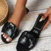 2024 neue Mode Hausschuhe Frauen sexy flache Sandalen lässig Damen Sand Strand Hausschuhe elegante Fischmaul Hausschuhe Frauen