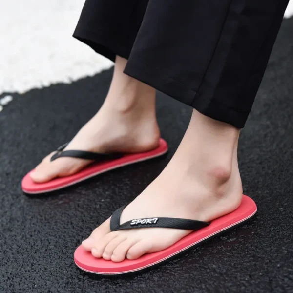 Günstige Sommer-Flip-Flops für Herren, große Größe 45, bequeme Hausschuhe, Herren-Strand-Hausschuhe, stilvolle grüne flache Sandalen für Herren, Pantuflas Homme 5
