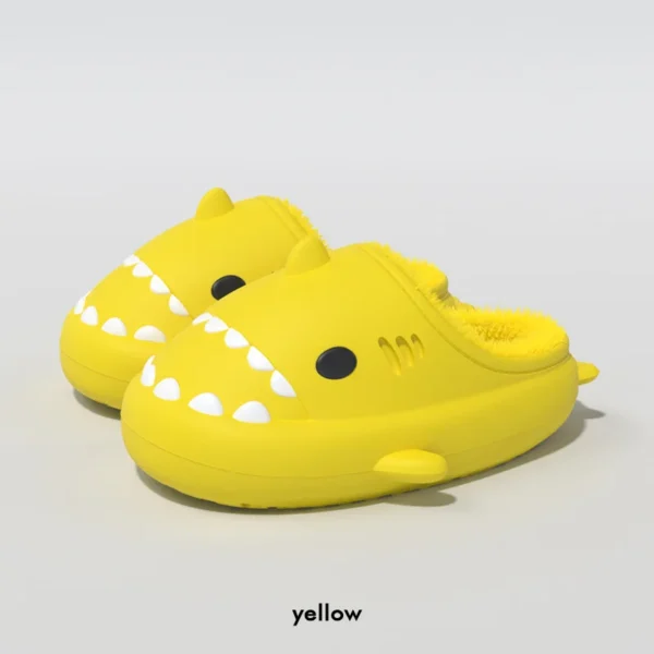 Lächeln Pop Männer Winter Shark Hausschuhe Plüsch Warme Cartoon männer Baumwolle Hausschuhe Outdoor Gleitschutz Wasserdichte Pelz Flauschigen Männer Schuhe 5