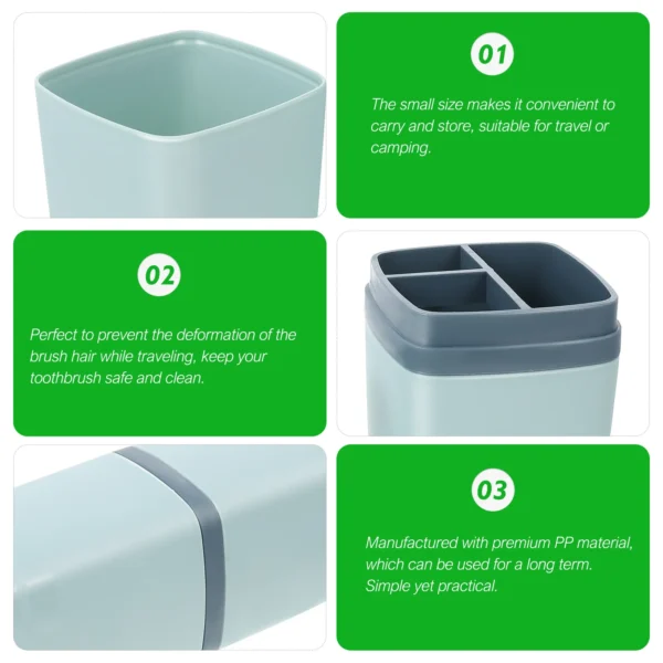 Haushalt Waschen Tasse Lagerung Box Mann Zahnbürste Halter Reise Zahnbürsten Pp Container 4