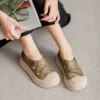 Koznoy 4cm weben Kuh Echt leder Sommer Mode Sandalen Slip auf Frauen Sandale Hausschuhe Pumps Plattform Keil hohle Wohnungen 6