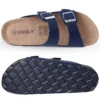 Kidmi Herren-Sandalen mit Korkfußbett, Slip-On-Sandalen, Damen-Kork-Sandalen, rutschfeste Strandsandalen, weiblich, verstellbare Schnallen-Slides 6