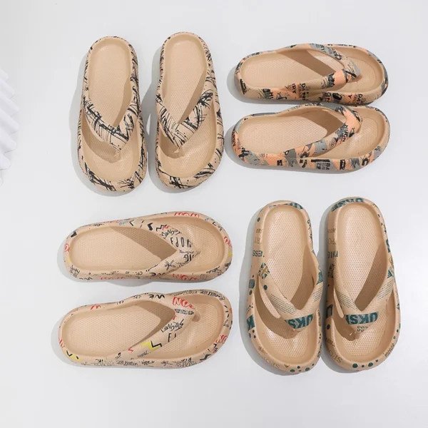 Sommer Frauen Komfort Flip-Flop Leopard Weiche Dicken Sohlen Wolke Hausschuhe Reise Urlaub Strand Schuhe Neue Frauen Sandalen 3