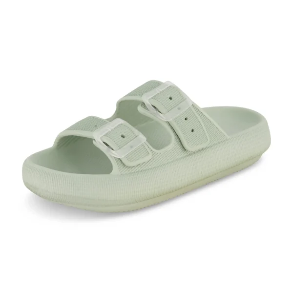 Asgard Sommer-Plateau-Sandalen für Damen, modische weiche Wolken-Strand-Hausschuhe mit Doppelschnalle, 2025, neue Komfort-EVA-Flachrutschen 2