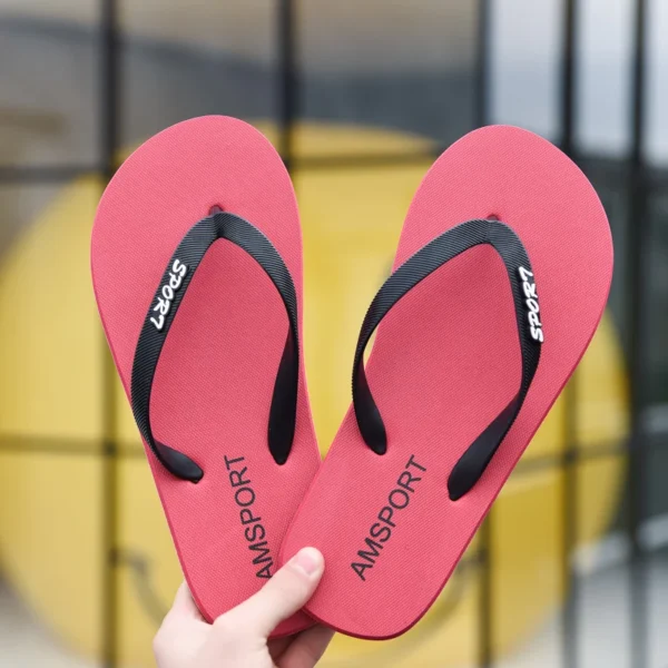 Heißer Verkauf Günstige Hausschuhe Männer Rote Flip-Flops Komfort Leichte Hausschuhe Für Männer Flache Sommer männer Hause Hausschuhe alias
