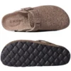Comwarm Mode Herren Wildleder Pantoletten Hausschuhe Neue Frauen Clogs Kork Einlegesohle Sandalen Mit Fußgewölbeunterstützung Outdoor Strand Rutschen Hause Schuhe