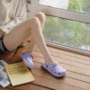 Reise-Hausschuhe für Damen, faltbar, flache Sandalen, leicht, weich, rutschfest, für drinnen und draußen, für Herren, Badezimmer, Flip-Flops 2