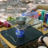 Klappbarer Lagerfeuer grill tragbarer Edelstahl-Camping grill rost Gasherd ständer Multifunktion aler Holzofenst änder im Freien 6