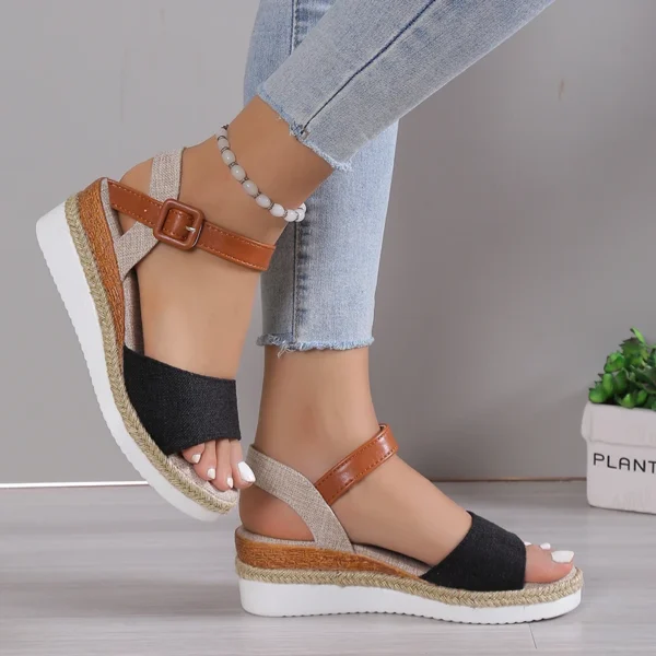 Mode Sandalen Frauen Sommer 2025, Keil Frauen Schuh Weichen frauen Sandalen Party Atmungsaktive Schuhe Weibliche Zapatos De Mujer 2