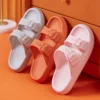 Mode Schnalle Dicke Plattform Hausschuhe Frauen Hause Weiche Sohle eva Wolke Rutschen Sandalen Frau 2025, Sommer Nicht Slip Strand Flip-Flops