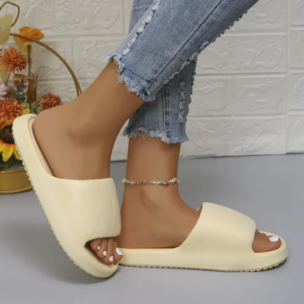 Weiche Sohle Eva Hause Hausschuhe Frauen Indoor Stumm Rutschfeste Badezimmer Rutschen Frau Leichte Sommer Strand Flip-Flops Flache Sandalen 2