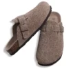 Comwarm Mode Herren Wildleder Pantoletten Hausschuhe Neue Frauen Clogs Kork Einlegesohle Sandalen Mit Fußgewölbeunterstützung Outdoor Strand Rutschen Hause Schuhe 5