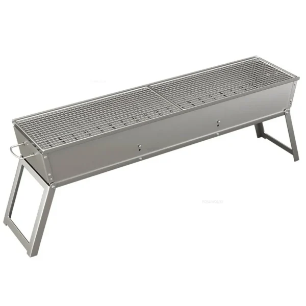 Moderne Stahl BBQ Grills Klapp Tragbare Grill Herd Verdickt Outdoor Barbecue Grill Hause Hof Brazier Camping Liefert 5